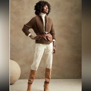 Banana Republic Alpaca-Blend Shawl-Collar Cardigan Sweater Medium Petite